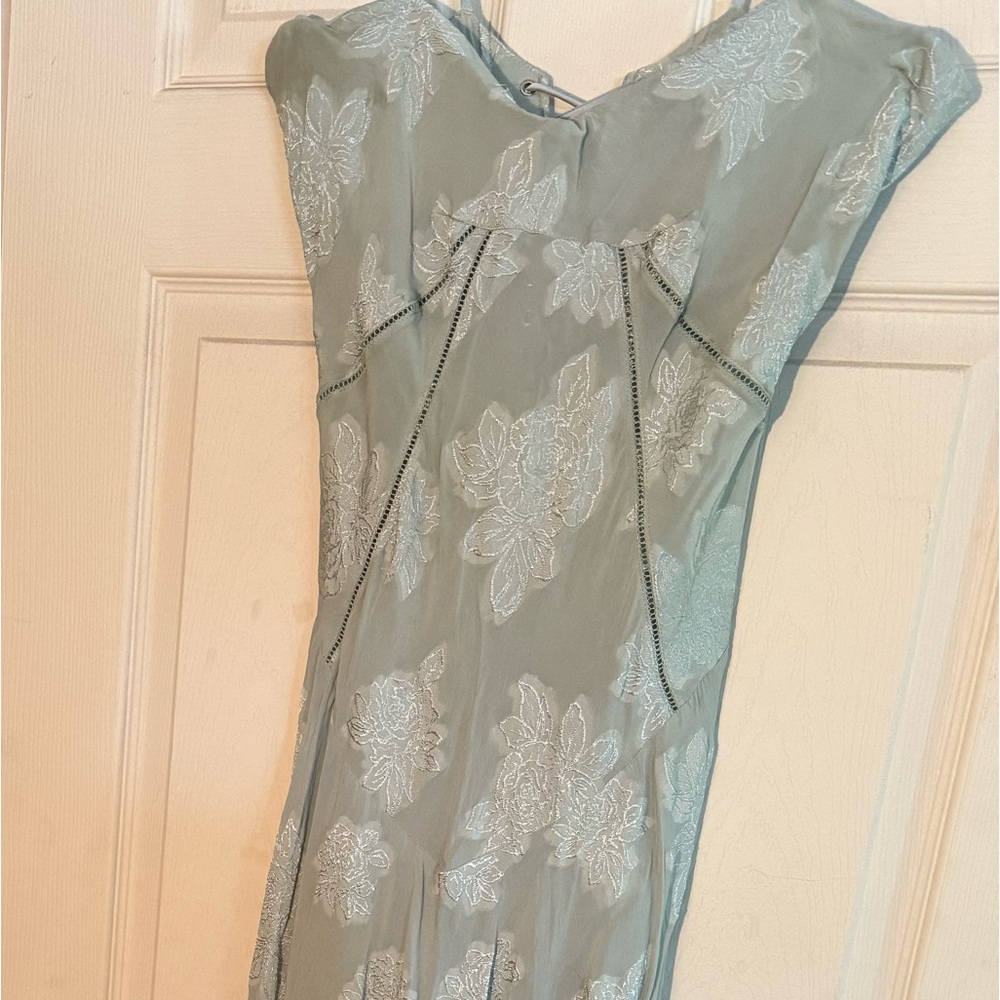 House of CB Light Green Floral Maxi Dress - Picture 3 of 5